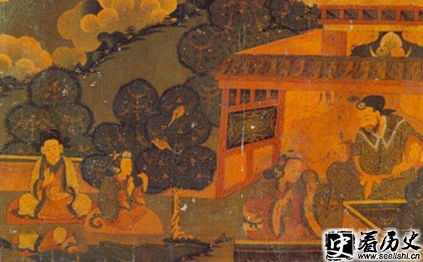 金城公主照镜图