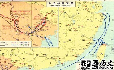 中法战争形势图