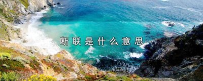 ​断联啥意思 断联的意思是什么