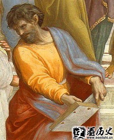 《雅典学院》中的巴门尼德