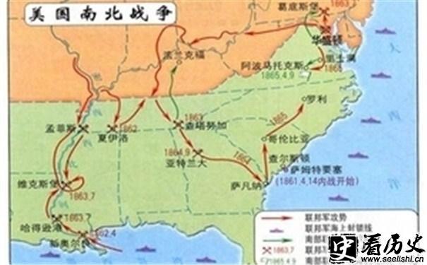 南北战争地图