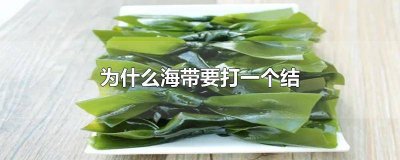 ​为什么海带要打个结呢 海带结怎么打的结