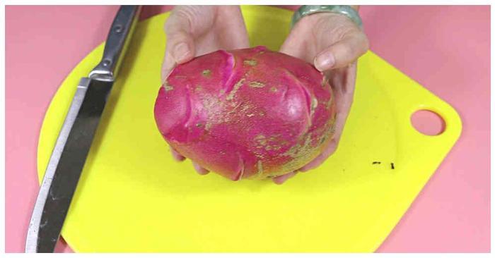 大厨教我的火龙果切法，比饭店的果盘还好看，家里来客就这么切