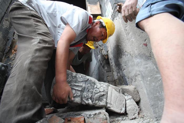 曾一智生前“救下”的异形门墩儿 亮相古建博物馆