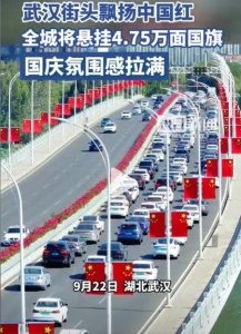 ​武汉街头挂4.75万面国旗引热议，网友：多少钱一面？这个钱有预算