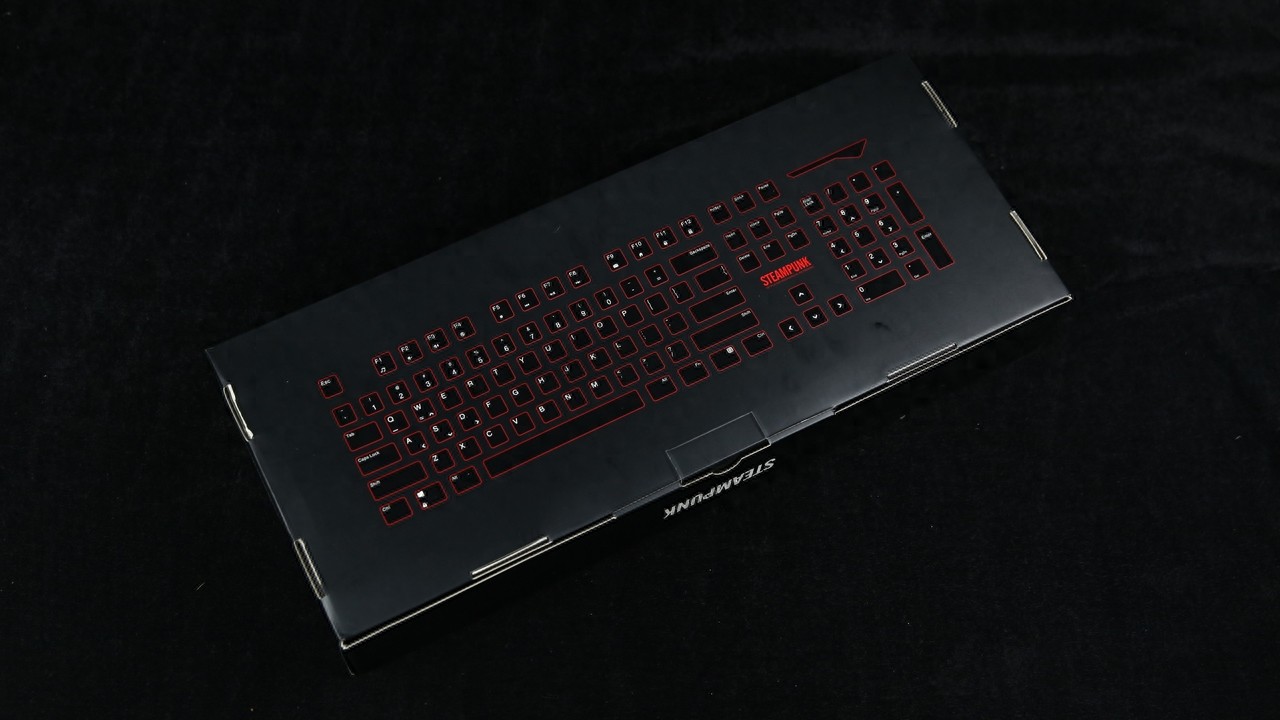 个性另类之物 首席玩家蒸汽朋克机械键盘开箱图赏