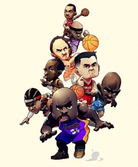 NBA球星动漫图:科比神似霍华德,麦迪单手霸气抓球,姚明最帅