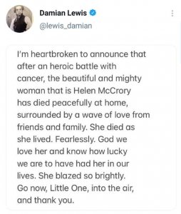​海伦麦克洛瑞去世（英国演员海伦麦克洛瑞去世）