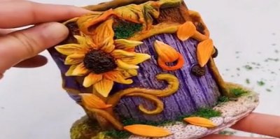 ​矿泉水瓶废物利用DIY手工制作笔筒