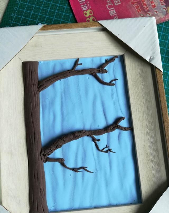 超轻粘土画作品——猫头鹰