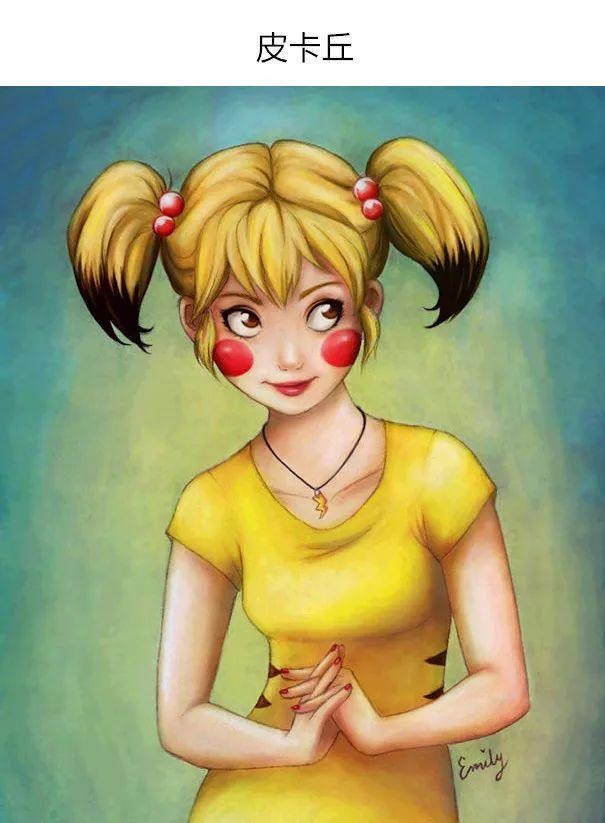 当可爱的动漫角色拟人化