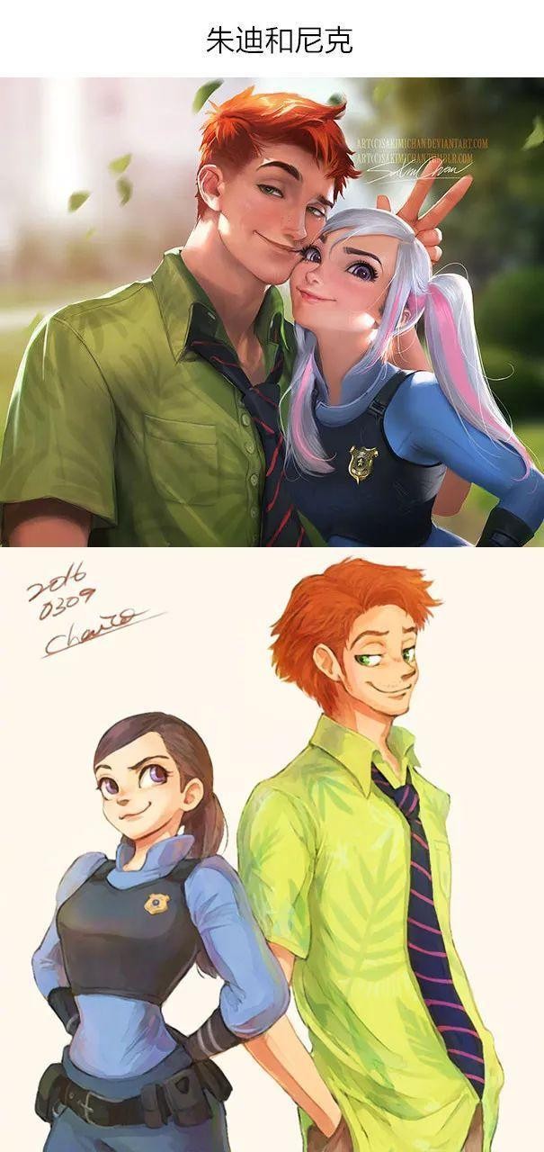 当可爱的动漫角色拟人化