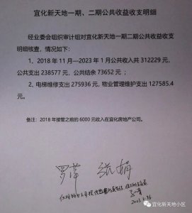 ​关于对宜化新天地一二期公共收益审计的公示