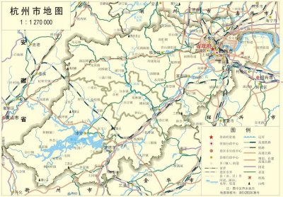 ​浙江省杭州市（13区县）标准地图