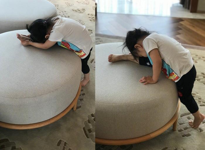 章子怡晒女儿近照，3岁的醒醒越来越漂亮，copy妈妈的发型超可爱