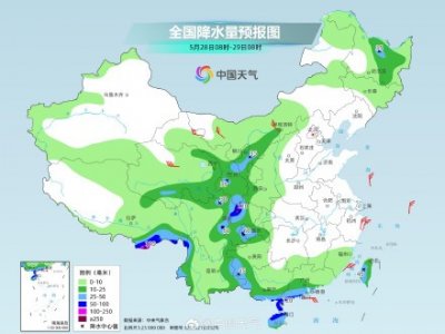 ​江南华南强降雨收缩 北方迎新一轮降雨过程