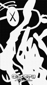 ​无水印动漫壁纸 史努比Kaws联名潮流简约壁纸