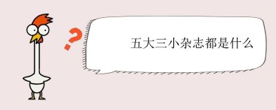 ​五大三小杂志都是什么