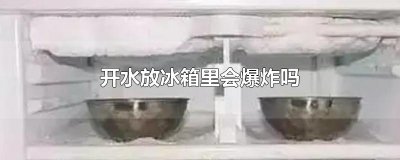 ​开水放冰箱里会爆炸吗