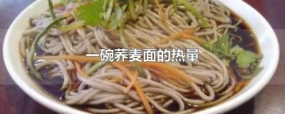 ​一碗荞麦面的热量