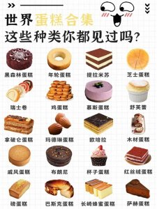 ​20种蛋糕种类，一起来看看有没有你吃过或者喜欢的吧！