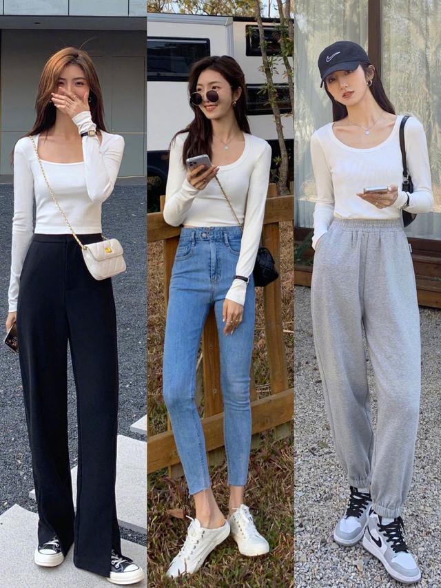 打底衫如何搭配好看又时尚（春天必备的打底衫）(4)