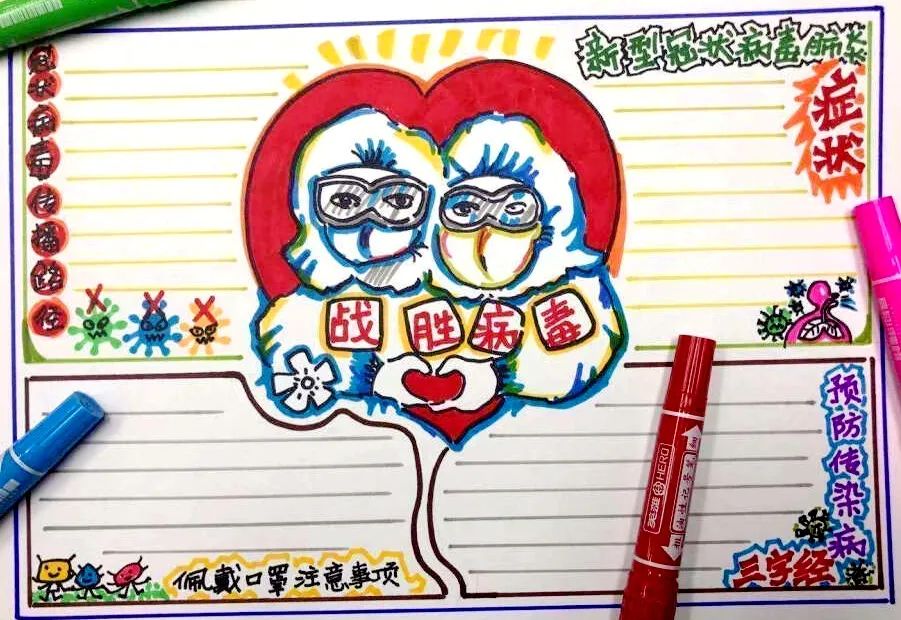 32种抗击疫情病毒手抄报内容，收藏备用哦