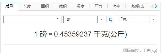 5磅等于多少公斤呀