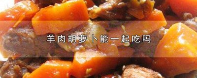 ​羊肉胡萝卜能一起吃吗