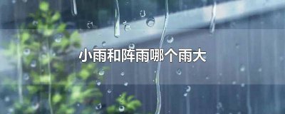 ​小雨和阵雨哪个雨大 小雨和阵雨哪个雨大些