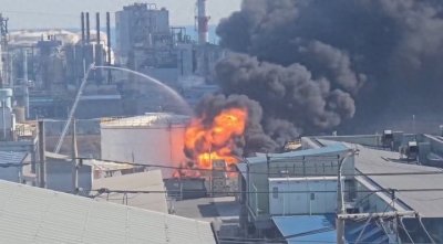 ​韩国蔚山市一工厂储油罐爆炸 1人受伤1人失踪