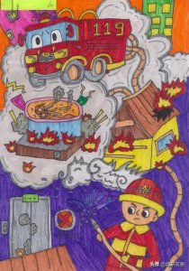 ​“大手牵小手，共筑安全梦”小学生防灾减灾优秀绘画作品选登