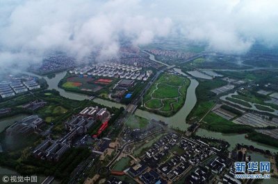 ​航拍上海泰晤士小镇