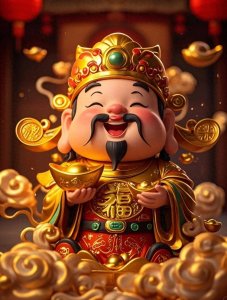 ​壁纸｜五路财神齐聚首，金银财宝满屋走！愿你财运亨通，幸福无忧