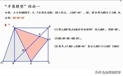 ​正方形中的15个半角模型二级结论