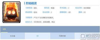 ​皇室战争烈焰精灵好不好？烈焰精灵卡牌全面解读