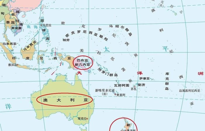大洋洲包括哪些国家只有澳大利亚和新西兰吗大洋洲与南美洲的分界线是