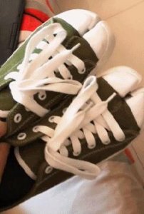 ​搞笑GIF图：大猪蹄子都有专属鞋子了吗？