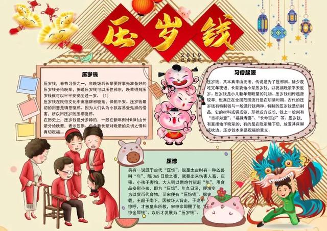 春节手抄报又简单又漂亮不带文字（春节手抄报不会做）(22)