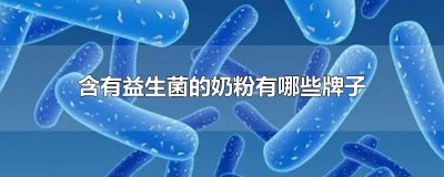 ​含有益生菌的奶粉有哪些牌子