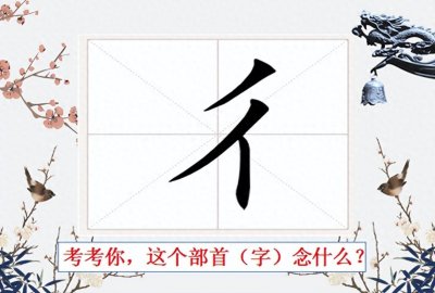 ​【54】彳，双人旁只是它的称呼，你知道彳的音和义吗？（1）