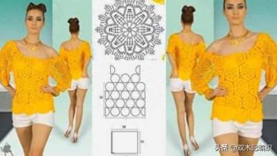 ​分享一组漂亮的夏季蕾丝针织衣花样与图解，简单大方