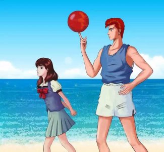 ​灌篮高手最新无水印壁纸来袭，邻家女孩晴子喜欢的，快点抱走