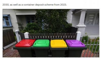 ​“红、紫、黄、绿”4种垃圾桶 维州垃圾分类改革来啦