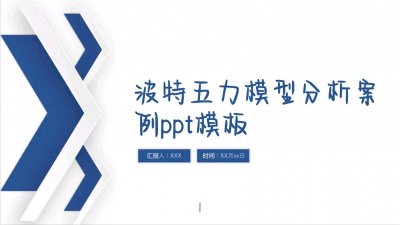 ​波特五力模型分析案例PPT模板